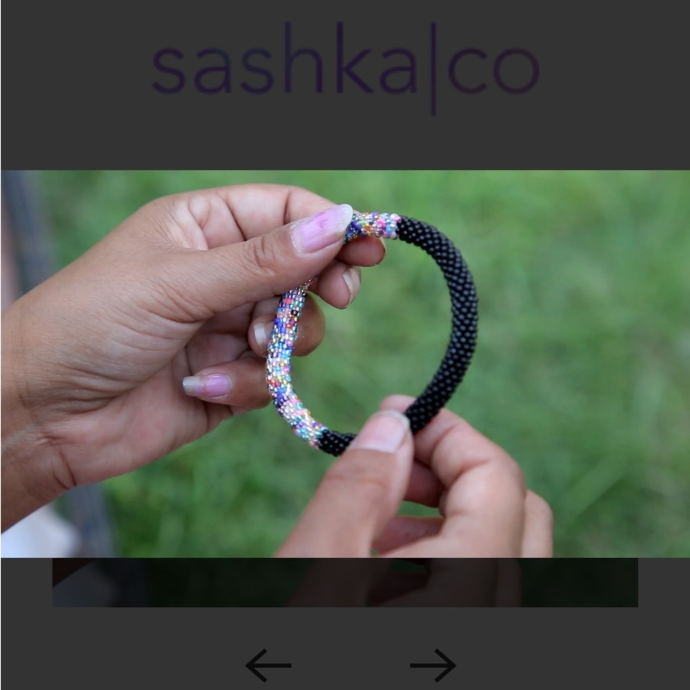 Beaded Story Bracelet made women in Nepal - by Sashka